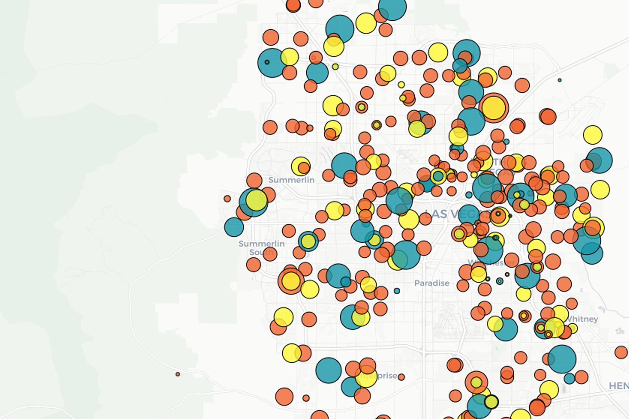 screenshot ng opportunity 180 bubble map