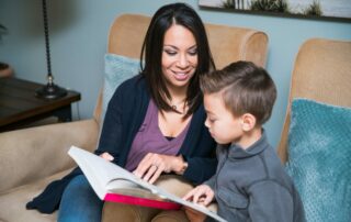 Mom Teaching Child To Read